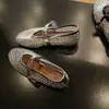 Zapatos Mary Jane súper suaves de piel de oveja, con 4 cm de altura para mujer, bailarinas de malla, llenos de pedrería, exquisitos zapatos planos de estilo francés