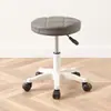 Taburete bajo con polea, altura ajustable, rueda giratoria, asiento redondo, adecuado para salones de belleza, uso doméstico, salones de uñas y aplicaciones giratorias; nuevo modelo