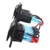 Interruptor Basculante Combinado 6 Posições para Iate, RV, Marinho com Duas Portas USB 3.1A e Voltagem