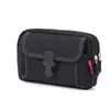 Bolsa de Cintura Masculina em Lona Estilo Esportivo Casual, Bolsa de Celular de Camada Dupla com Múltiplos Compartimentos, Bolsa Suspensa Portátil para Pessoas de Meia-Idade e Idosos Usarem com Cinto