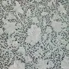 Jiaxin Textil Primavera y Verano Nuevo Malla de Poliéster 3+5m Borde con Perlas Agujero Bordado Lentejuelas Tela Tela para Vestido de Mujer