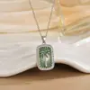 Colgante de Moda Europea y Americana Personalizado Nicho Acero Inoxidable Chapado en Oro de 18K Vintage Original Nuevo Colgante de Carta del Tarot