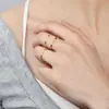 Anillos Personalizados de Acero de Titanio con Circonita, Anillos para Pareja, Anillos de Oro de 18K con Diamantes, Anillos Minimalistas para el Dedo del Pie, Mismo Estilo que en Xiaohongshu, Directo del Fabricante