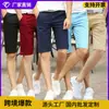 Comercio Transfronterizo del Sudeste Asiático Shorts Casuales Versátiles de Color Sólido de Longitud Media para Hombre Transpirables de Color Sólido Rectos