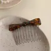 Peine para el cabello con lazo con pasador para flequillo de lazo de acetato invertido, Nuevo clip lateral elegante y moderno antideslizante para cabello roto
