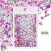 Amazon Polvo Gel Brillantina para Cara Cuerpo Lentejuela Mariposa Estrella de Cinco Puntas Arte de Uñas Lentejuela Resina Manualidades Relleno de Cáñamo Flujo