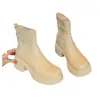 Botines Súper Elegantes para Mujer, Novedad Otoño 2026 Estilo Británico, Botas de Tacón Alto de Moda para Mujeres Bajitas, Zapatos de Mujer con Suela Gruesa, Botas de Corte Ajustado