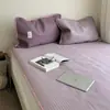 Estilo Ins Rayas Simples Juego de Tres Piezas Color Contrastante Combinar Seda Fresca Seda de Hielo Alfombra Suave 1.2m Dormitorio Doble 1.8