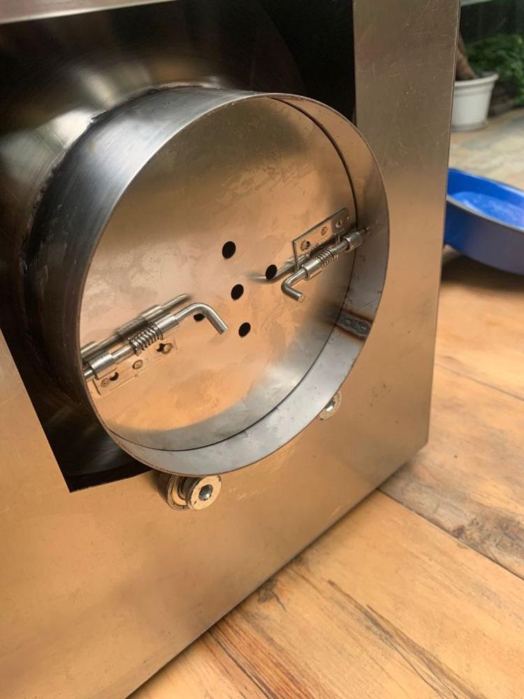 炒货机端板实拍照片 5型是1个大一点的圆孔。10型和20型是