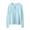 Nuevo Cárdigan de Cachemira para Mujer Otoño/Invierno 2026, Cárdigan de Punto Acanalado, Chaqueta Coreana de Manga Larga Ajustada con Botones