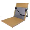 Silla plegable para exteriores con respaldo, Silla de camping ligera, Silla cojín para picnic en el parque, Silla perezosa con cojín