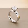 Anillo de acero inoxidable para viajero de nueva moda con anillo de circonita pulido liso anillo de 6 mm anillo de diamantes joyería de boda