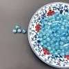 Novas Contas de Vidro Transparente Colorido Rachado de Gelo Contas Estourando Material de Miçangas Transparente Gelo DIY Feito à Mão Produtos Semi-Acabados para Colares Venda por Atacado