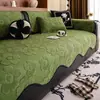 Almofada de sofá em veludo jacquard retrô, adequada para todas as estações, novo design de 2026, com toque luxuoso e apresenta design fixo antiderrapante para sofás de couro