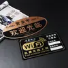 Placa de Boas-Vindas em Acrílico, Placa de Rede Wi-Fi Sem Fio, Suporta Personalização e Atacado Completo