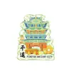 Shanxi Jinzhong Pingyao cidade antiga madeira metal criativo magnético criativo turismo marco arquitetura cidade ímãs de geladeira