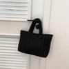 Bolsa de Mão Acolchoada de Algodão de Grande Capacidade, Pequena Bolsa da Moda para Mulheres, Nova Bolsa de Ombro Estilosa 2026, Bolsa Tote Tendência para Meninas