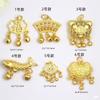 Colgante de Campana de Cerradura de Paz con Carácter de Fortuna de Oro Antiguo Encanto de Cerradura de Carpa Oro Arena DIY Collar Joyería Accesorios Venta al por Mayor