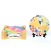 Posavasos de cerámica con transferencia térmica logo personalidad personalizada diy posavasos mantel de mesa tapete aislante térmico regalos creativos se puede personalizar