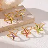 Anel de Estrela do Mar Versátil de Luxo Leve Transfronteiriço Europeu e Americano Taina com Design Único Gotejamento de Óleo Série Oceano Joias Femininas Atacado