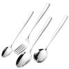 Série de Talheres com Cabo Quadrado de Aço Inoxidável para Venda por Atacado para Hotéis e Restaurantes, Colher de Sopa Espessa, Garfo de Jantar, Colher de Café, Conjunto de Talheres de Três Peças
