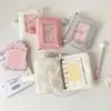 Álbum de Tarjetas de Hojas Sueltas Estilo Coreano con Estrella Láser y Cremallera para Niñas, Libro de Almacenamiento de Tarjetas de Ídolos, Bolsa de Almacenamiento para Planificador Estudiantil