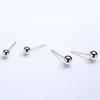 Pendientes de plata de ley S925 Damila, versátiles, sencillos, con cuentas redondas pequeñas, para piercing, pendientes tipo gorro, joyería para mujer, venta al por mayor