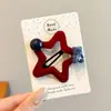 Pinza para el pelo de estrella de cinco puntas para niños Estilo coreano Exquisita pinza para el pelo de estrella de cinco puntas Lindo osito para bebé Pinza BB Pinza para flequillo de dibujos animados