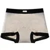 Pantalón Interior Tipo Boxer Gris para Mujer, Algodón Puro, Capa Interior Antibacteriana, Alargado y Ensanchado, Suave, Cómodo, Cubre Cadera, Ropa Interior Transpirable para Mujer