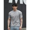 Nuevo Producto de Verano Camiseta Deportiva Básica Simple de Manga Corta Camiseta Casual Retro Americana de Manga Tres Cuartos con Puño