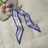 Primavera y Verano Nuevo Lazo para el Cabello Floral Bolsa Lazo Cinta para el Cabello Estampado Fresco Pañuelo de Seda Pequeño Accesorios para el Cabello Coreanos