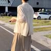 Camisa elegante con hebilla de estilo coreano para mujer, traje de falda suelta sin mangas, fino, de verano 2025
