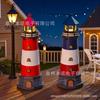 Farol Giratório de Resina Solar para Exterior Lâmpada Decorativa para Paisagismo de Pátio Ornamento para Gramado e Jardim Farol Estilo Americano