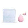 Algodón de maquillaje flocado tipo gota de agua sin látex mini huevo de maquillaje huevo de belleza mini corte oblicuo traje de esponja para polvos tipo calabaza