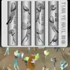 Ferramentas de Escultura para Nail Art com Tema de Pássaros e Floresta Estilo Chinês Antigo Molde de Silicone para Unhas DIY Alta Transparência