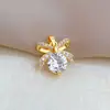 Oro Cobre Estrella Dorada Lazo de Diamante Exquisito Moderno Comercio Exterior Transfronterizo DIY Joyería Cobre Circonita Incrustación de Micro Elementos Accesorios de Colgante