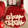 Alfombra de Cristal Velvet Festiva Personalizable 2026 para Uso en el Hogar, Antideslizante, Resistente a las Manchas, Alfombra para Mesita de Noche de Dormitorio, Alfombra Resistente al Desgaste para Mesa de Café