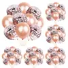AliExpress Amazon Coroa número 18 21 30 balão com lantejoulas balão de látex ouro rosa layout do pacote