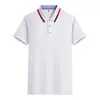 Camisa polo personalizada con logotipo impreso, solapa de seda helada, ropa de trabajo de manga corta, camisa publicitaria cultural personalizada, camiseta de fábrica, ropa bordada