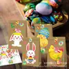 Lb149 Amazon Conejito de Pascua Huevo Flores de Primavera Pegatina DIY Decoración Fiesta Bolsa de Papel Kraft