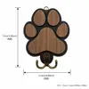 Gancho de Chave de Madeira com Design de Pata de Gato Simples Formato Plano 2D Impressão de Alta Definição Formato de Pata de Gato em Duas Cores Pendurado na Parede