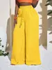 Transfronterizo 2026 Amazon Europeo y Americano Vestido de Cuatro Estaciones Pantalones Largos de Pierna Ancha para Mujer Pantalones de Pierna Ancha de Cintura Alta Casual Personalizados Nuevos
