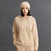 Suéter de Punto con Capucha y Cordón para Primavera y Otoño 2026 Manga Larga Pulóver Suave y Cómodo Casual Cálido Versátil Simple