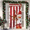 Nova capa de porta verde monstro Grinch transfronteiriça tecido de fundo decoração de atmosfera cortina de porta de Natal pano para pendurar bandeira de capa de porta