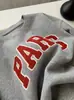 Atuendo súper bonito para otoño e invierno, sudadera gruesa para mujer, nuevo estilo 20 años, estilo coreano, bordado de toalla, letras, bloques de color, top tipo jersey