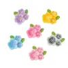 Acessórios de resina fofos de desenho animado em cor sólida de flor de pêssego, presilhas de cabelo DIY, joias, cola cremosa e materiais para fazer tamancos - atacado