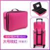Bolsa de cosméticos portátil profesional con partición, bolsa de almacenamiento de viaje multifunción, gran capacidad, impermeable, tela Oxford bordada, estuche para cosméticos