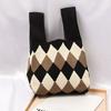 Bolso Tote de Punto de Moda Bolso Chaleco Versátil Coreano y Japonés Bolso de Punto para Exteriores Gran Capacidad 20*44