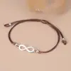 Amazon Transfronterizo Más Vendido Pulsera Tejida a Mano Simple de Infinito Amor Figura de Ocho para Hombres y Mujeres Parejas Hilo Rojo Amistad