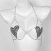Cadena de pecho de moda europea y americana para mujer, cadena de diamantes de imitación con personalidad sencilla, bikini sexy para discoteca, cadena corporal de amor para cuerpo completo